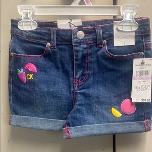 Calvin Klein Kids Denim Shorts - Blue with Pink Accents
